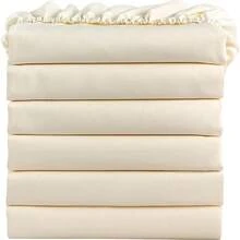 Extra Deep Pocket Microfiber Fitted Bed Sheets - Solid Colour Pattern - Machine Washable - Cream - View 10
