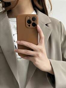 Shockproof Anti-Fingerprint Silicone Phone Case Compatible With Apple 17/16/15/14/13/12 Pro Max, S23 Ultra, Redmi Note 11, OPPO Phones, Apple 17/Apple 17 Pro/Apple 17 Pro Max, Kindle Apple 13, Kindle Apple 16, Black Beauty, Apple 17 Pro Max Phone Case For Friends, Honor Magic 7 Lite, Oppo A40, Apple 13 Phone Case, Apple Phone Case, Phone Cover, Phone Accessories, A56 5G, Phone Case, Apple 13 Mini Phone Case, Valentine's Day Gift, New Year Gift - Brown - View 6