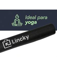 Tapete de Yoga Lincky,  Colchoneta de ejercicio ideal para hogar, parque y gym, Esterilla portátil tamaño de  184x61 espesor de 3m - Negro - Ver 4