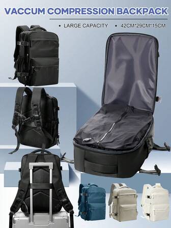 Vacuum Compression Backpack - Nylon, Lightweight & Water-Resistant - Perfect For Travel, Hiking, Camping & Outdoor Adventures - For Men Large-Capacity Travel Backpack Multifunctional Luggage Storage Backpack Travel Bag Vacation Bags For Travel