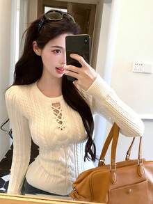 Women Sweaters - White - View 3