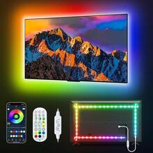 LED TV Backlights, 9.8 Ft USB Powered RGB Color Changing LED Strip Lights For 32-60 Inch TVs With Remote Music Sync Bluetooth APP Control - Màu mơ - Xem 13