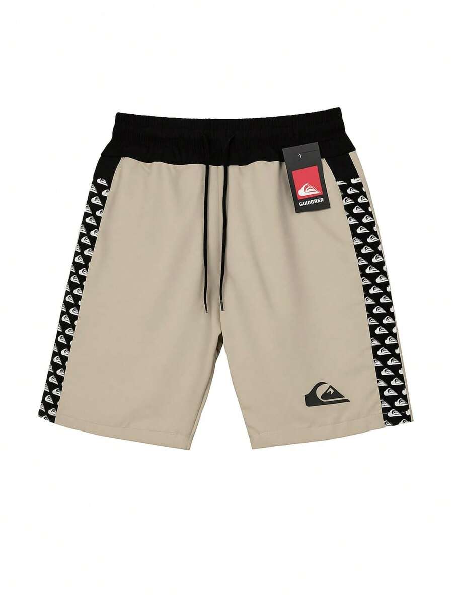 Quiksilver Men's Bermuda Shorts With Side Pockets And Elastane - 米色 - 查看 1