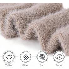 SISOSOCK 5 Pairs Fuzzy Soft Cozy Fluffy Socks Women, Casual Thick Plush Comfy Sleep Socks, Warm Winter Gifts Women - 多色-dd2 - 查看 2