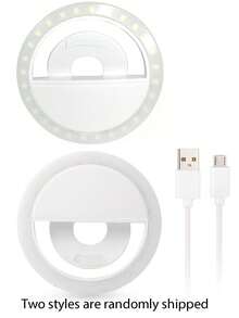 Luce ad anello portatile per smartphone, illuminazione per selfie in diretta streaming, luce da tavolo per make-up, fotografia ritratto, luce di riempimento,mini illuminatore per riprese all'aperto LED portatile e dimmerabile, luce video per fotocamere e videocamere per vlogging, adatta per foto, selfie, video, riunioni virtuali, interviste, dirette streaming, riunioni di famiglia, feste di Natale, perfetta per selfie e live streaming portatile.