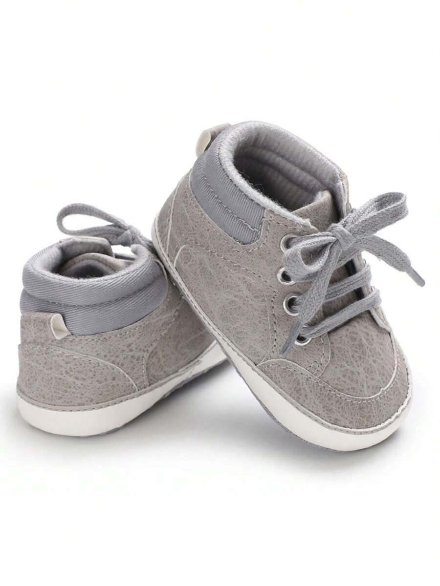 Baby Soft Soles Casual Shoes, Boys Girls Cotton Non-Slip Autumn/Winter Warm Sneakers - 灰色 - 查看 1