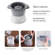 2pcs Bar Whiskey Round Ice Cube Maker Silicone Large Ball Shape Spherical Ice Cube Mould Machine Quick Freezer Kitchen Gadgets - Multicolor - View 5