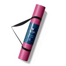MUUK FITNESS Alfombrilla de Yoga 170 x 70 cm – Grosor 4 mm, Tapete para Yoga, Pilates, Fitness y Ejercicio, Antideslizante, Plegable y Fácil de Transportar, PVC Resistente y a Prueba de Agua, Ideal para Casa, Gimnasio, Parque o Viajes, Diseño Cómodo que Protege Articulaciones, Superficie Estable y Duradera para Relajación, Meditación y Estiramientos, Apta para Principiantes y Expertos. - Rosa Fucsia - Ver 2