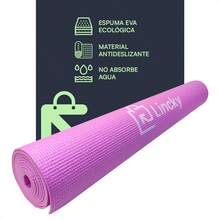 Tapete de Yoga Lincky,  Colchoneta de ejercicio ideal para hogar, parque y gym, Esterilla portátil tamaño de  184x61 espesor de 3m - Rosa - Ver 2