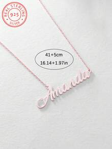 Dây chuyền bạc 925 khắc tên cá nhân, mặt dây chuyền tùy chỉnh - Món quà hoàn hảo cho Ngày Valentine, Kỷ niệm, Halloween, Giáng sinh, Ngày của Mẹ, Bạn bè và Gia đình. - Nhiều màu - Xem 6