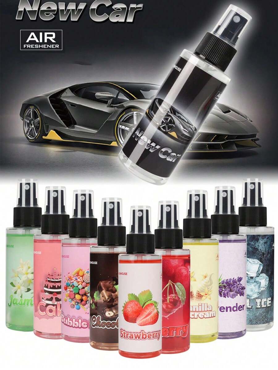 245ml Car Air Freshener Spray, House Freshener, Home/Clothing/Car/Bathroom Air Freshener, With Vanilla, Bubble Gum, Cherry, New Car Scents.Long Lasting Indoor Fragrance, Powerful Deodorant, Remove Odors, Suitable For Home Decor, Living Rooms, Bedrooms, Bathrooms, Study Rooms, Wardrobes, Pet Rooms, Car Decor, Offices, Hotels.Mother's Day, Bestfriend, Wedding'Gifts. - Various - View 1