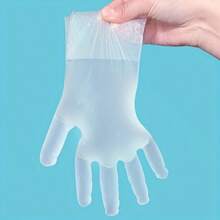 10/20/40pcs Disposable PE Arm Gloves Kitchen Household Cleaning Waterproof Elastic Drawstring Extended Long Arm Gloves