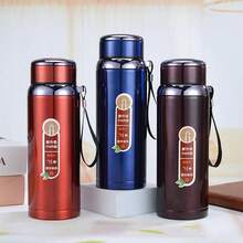Termo Portátil de Acero Inoxidable 1000 ml  Tapa a Prueba de Fugas - Azul - Ver 4
