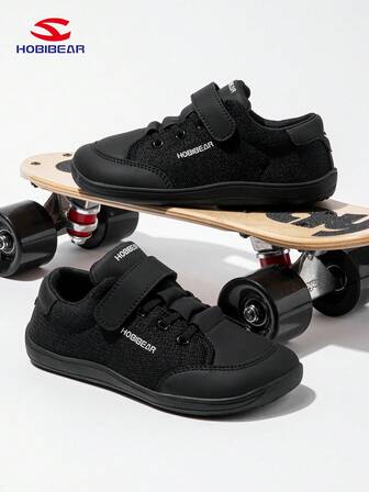 HOBIBEAR (Por favor, compre un tamaño talla grande grande) Zapatos deportivos para niños y niñas, zapatos descalzos con caja de puntera ancha, zapatos para caminar al aire libre, zapatos cómodos y suaves, zapatos planos para niños y niñas minimalistas para todas las estaciones. La longitud de la plantilla es 1 cm menos que la longitud del pie.