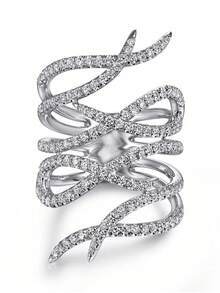 1 Pair Luxury Cubic Zirconia Ring Earrings For Women For Wedding Engagement Anniversary Party Jewelry Valentine's Day Gift - 1# - View 13