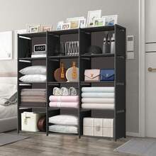 SOZOMO 12 Cubos Estantería de Alenamiento,Gabinete de Alenamiento,Estante Organizador Multsos Libros,Organizadores de Armario,Librero Organizador,para Libros,Ropa,Juguetes,etc (Negro) - negro - Ver 6