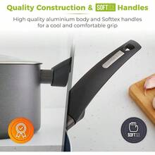 Tower T80357 Cerasure 18cm Saucepan With Non-Stick Coating, Suitable For All Hob Types, Graphite - Saucepan - View 5