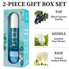Wish 2-Piece Set, SOLO EN IBIZA Body & Hair Fragrance Mist And Body Cream Gift Box For Men And Women, Long Lasting Fragrance, 4 Different Scent, Perfect For Holiday Gifts, Dating, Daily Life, Parties, 3.4 Fl Oz Perfume, 50g Body Cream - 2-Piece Set B - 查看 2