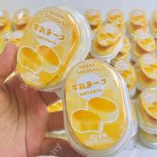 Soft & Slow Rising Squishy Simulated Half-Baked Cheese Stress Relief Toy - Multicolor - View 1