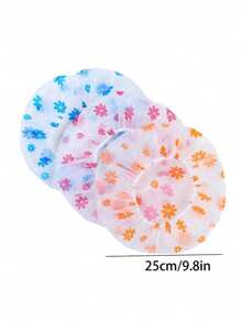 20件/15件/10件/8件/5件/3件随机颜色图案浴帽套装，防水浴帽，加厚帽，女士水疗美发沙龙用品，可重复使用浴帽浴室配件 - 多色 - 查看 7