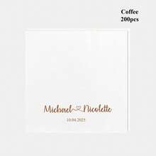 20-500 tờ khăn ăn cưới tùy chỉnh, khăn ăn cocktail ba lớp cá nhân hóa, thích hợp cho tiệc sinh nhật, tiệc mừng em bé, lễ đính hôn, tiệc độc thân/tiệc chia tay đời độc thân, các buổi họp mặt, khăn ăn dùng một lần cho đồ uống/tráng miệng, có thể dùng để trang trí bàn tiệc cưới, thích hợp cho các cặp đôi, người yêu và trang trí lãng mạn. ,Tình yêu vĩnh cửu - trắng - Xem 17