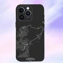 N-Nurburgring Sport Car Phone Case Covercompatible with  16,15,14,13,12,11 Plus,Pro Max,XS,X,XR,SE,Mini,8,7,Soft Silicone Black Cover,Covercompatible with  17 Hülle, 17 pro Hülle, 17 promax Hülle