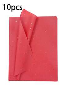 10 Sheets Christmas Glitter Tissue Wrapping Paper, Red, Green Sparkling Glitter Tissue Paper For Gift Wrapping, Holiday Decorations, Party Favors, Festive Party Supplies, Christmas Wrapping Accessories, Christmas Decoration