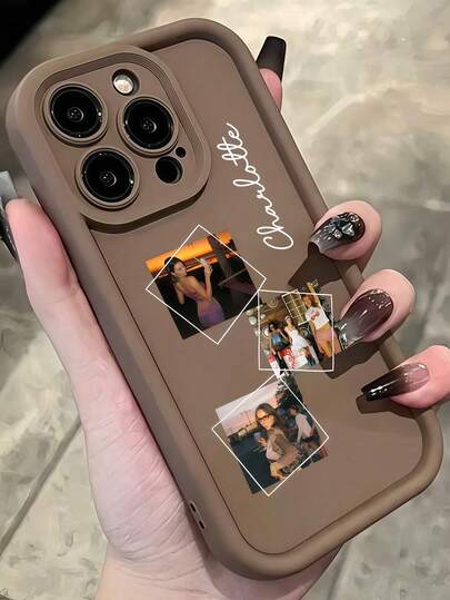 1pc Customized Photo & Name Phone Case, Personalized Phone Case. Free DIY Customized Phone Case. Personalized Photo & Name Design Phone Case. Full Coverage Phone Case, Protect Lens All-Around. Comfortable Grip Compatible With Samsung///Compatible With OPPO//Compatible With Apple/ 16 ProMax/15/XS Max/14/XS/13 XR 12 Pro 11 And Other Phone Models