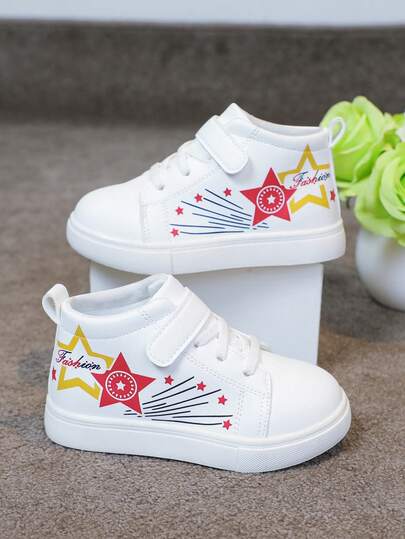 1 Pair Kids' Casual Sneakers, Simple Design, Comfortable, Lightweight, Suitable For Back To School, Campus, All Seasons