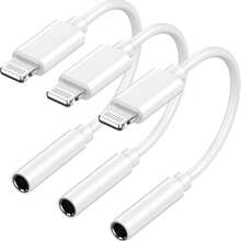 3.5mm耳机插孔适配器，辅助音频适配器，兼容 14 Pro Max/14 Pro/14 Plus/14/13/12/11/XS/XR/8/7/6系列 - 白色 - 查看 9