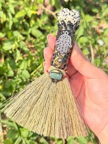 1件天然水晶心形扫帚工具，尖头魔杖，祭坛用品石英女巫扫帚，生日/万圣节礼物 - 掃帚 - 查看 11