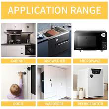 2pcs Child Safety Locks, No Tools Required, Prevent Burns, Suitable For Ovens, Black Oven Locks, Heat-Resistant Material, Easy Installation And Use - Black - View 4