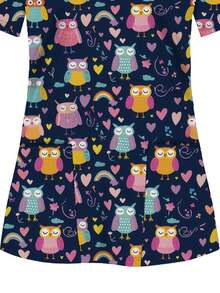 All-Over Print, Two Pockets, Nurse Uniform, Women's Clothing Professional Wear, Nursing, Dental, Beauty Salon, Healthcare Uniform, Women's Doctor Scrub Top, Short Sleeve Knit Fabric All Seasons - Multicolor - View 5