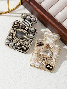 1pc Elegant Luxury Crystal Encrusted Palace Badge Brooch, Sparkling Jewelry Accessory Great Gift For Daily Wear - classic - View 11