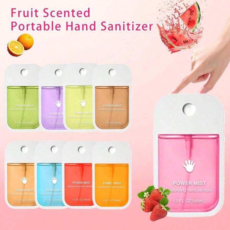 1pc 45ml Various Scents Of Water-Free Hand Sanitizer, Hyaluronic Acid Spray Hand Sanitizer Fragrance Spray Sand Sanitizer, Portable Travel Hand Sanitizer Two Printing Appearances Will Be Shipped Randomly. - 彩色 - 查看 1