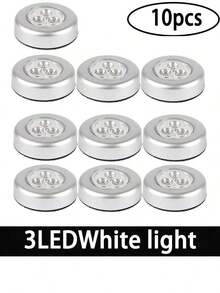 10 Stücke 3/4 LED Berührungssensor Leuchten, kristallklare Helligkeit, für Flur, Bad, Schlafzimmer, Küche, Schrank, Treppe, Heimdekoration, geeignet für Patienten, die nachts aufstehen, Nachttisch, Wand- und Flurbeleuchtung - einfache Installation und platzsparendes Design