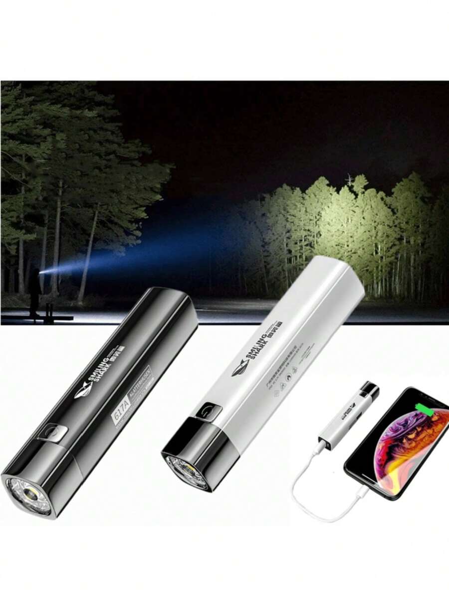 Lampara Led Recargable Linterna Fuente Alimentación Emergenc - Negro - Ver 1