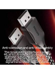 PHILIPS SWA3129B/93 DP轉HDMI高畫質轉換線 支援音訊傳輸 桌上型電腦筆記本接電視顯示器 會議辦公家庭劇院投影設備連接線 - 黑色 - 查看 6