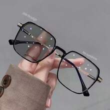 Gafas de cambio de color de moda y versátiles, gafas de degradado plano para el océano, gafas transparentes para actividades al aire libre, uso diario, combinación sencilla, estilo universitario