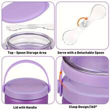 8盎司双层不锈钢保温早餐杯，分层设计，适用于酸奶、坚果、饮料，防漏宽口 - 彩色 - 查看 7