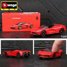 Burago 1:64 Scale LAFERRARI SF90 458SPIDER Alloy Diecast Mini Car Model - Approx. 3x7.5x2.7 Cm (±1 Cm) | Desktop Collectible & Gift For Men - LAFERRARI-rED - View 3