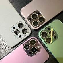 Electroplated Matte Acrylic Tempered Glass For IPhone Protective Case For 16 15 14 13 12 /Pro/Max, 2025 New Ultra-Thin Frosted Original Color Acrylic Phone Cover - 藍色 - 查看 4