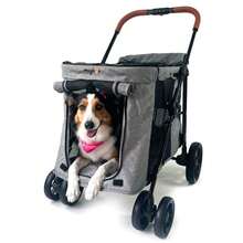 Mighor Carrinho de passeio para Pet, animal de estimação, cachorro, cão, gato de grande porte até 30 Kg - Cinza - Visão 3
