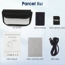 SONGDIAN 手持式 DV 数码录像机，配备 1080P 分辨率、16 倍数码变焦、翻转屏幕、紧凑型设计，适合 Vlogging，时尚外观，高分辨率显示屏，1000mAh 大电池，32G SD 卡，可满足日常拍摄需求。它可以拍摄视频和照片，非常适合初学者和专业人士。 - Camcorders + Memory Card - 查看 10