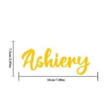1 pieza Pegatina personalizada con nombre, texto de color aleatorio, calcomanía de arte para coche - Etiquetas adhesivas grandes - Ver 11