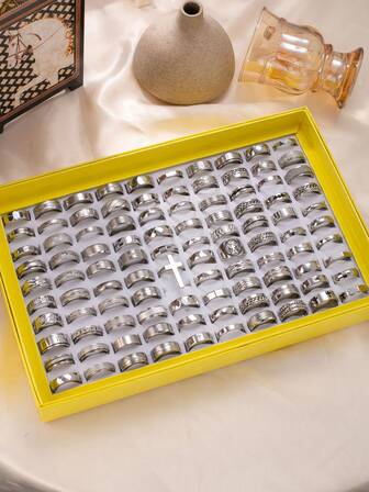 10/20/30/40/50/60/70/80/90 st. Fashionabelt lyxigt geometriskt kors, spindel, romerska siffror i rostfritt stål, unisex, lämplig för alla årstider och tillfällen (ingen displaybricka, slumpmässiga storlekar och stilar)