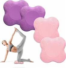 2 Packs Yoga Knee & Elbow Cushions - Extra Thick Foam For Knees, Elbows, Wrists, Hands & Head - Pilates & Kneeling Pads - Support Foam Pads For Women & Men