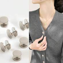 8/4/1pcs Set Simple Spiral Snap Fasteners - Detachable, Suitable For Seamless Tightening Collar, Cuffs, Sweater Buttons - Decorative Button Accessories - Multicolor - View 3