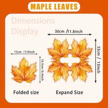 Alien Maple Leaf Disposable Napkins - 4-Ply Absorbent, 6.26x5.99cm Elegant Autumn Design For Birthday Parties, BBQs, Picnics, Restaurants, And Holiday Gatherings, Decorative Fall Napkins, Uniquely Shaped Picnic Accessories