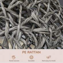 PawHut Rattan Elevated Cat House Kitten Bed Pet Furniture W/ Cushion Grey - Grey - View 6